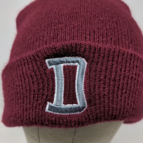 Unbranded Men's Knit Beanie Ski Cap Hat Red Embroidered D Warriors Logo - Picture 4 of 11